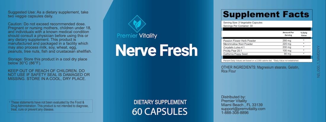 Nervetin Product Label